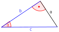 Cosinus im rechtwinkligen Dreieck