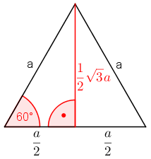 Gleichseitiges Dreieck mit Höhe