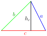 Allgemeines Dreieck mit Höhe
