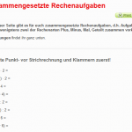 Zusammengesetzte Rechenaufgaben