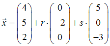 Beispiel Vektorielle Parametergleichung Ebene