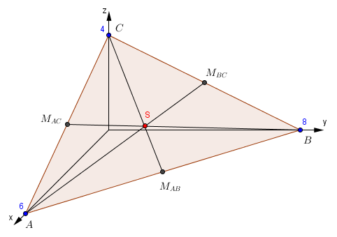 Analytische Geometrie - Seitenhalbierende im Dreieck